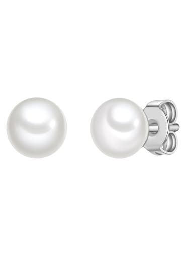 GLANZSTÜCKE MÜNCHEN Ohrringe Süßwasser-Zuchtperle weiß