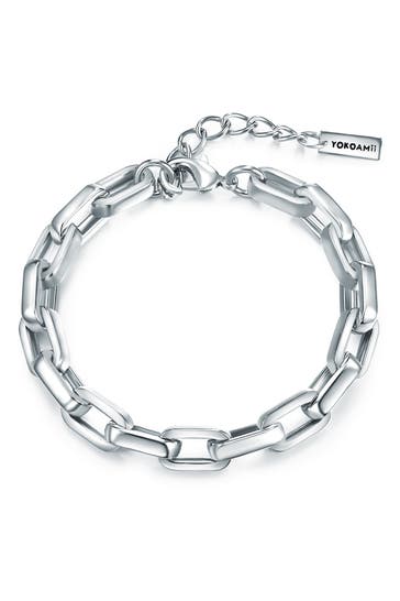 YOKOAMII Armband Metall-Legierung silber