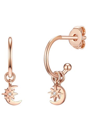 LULU & JANE Ohrringe Messing roségold