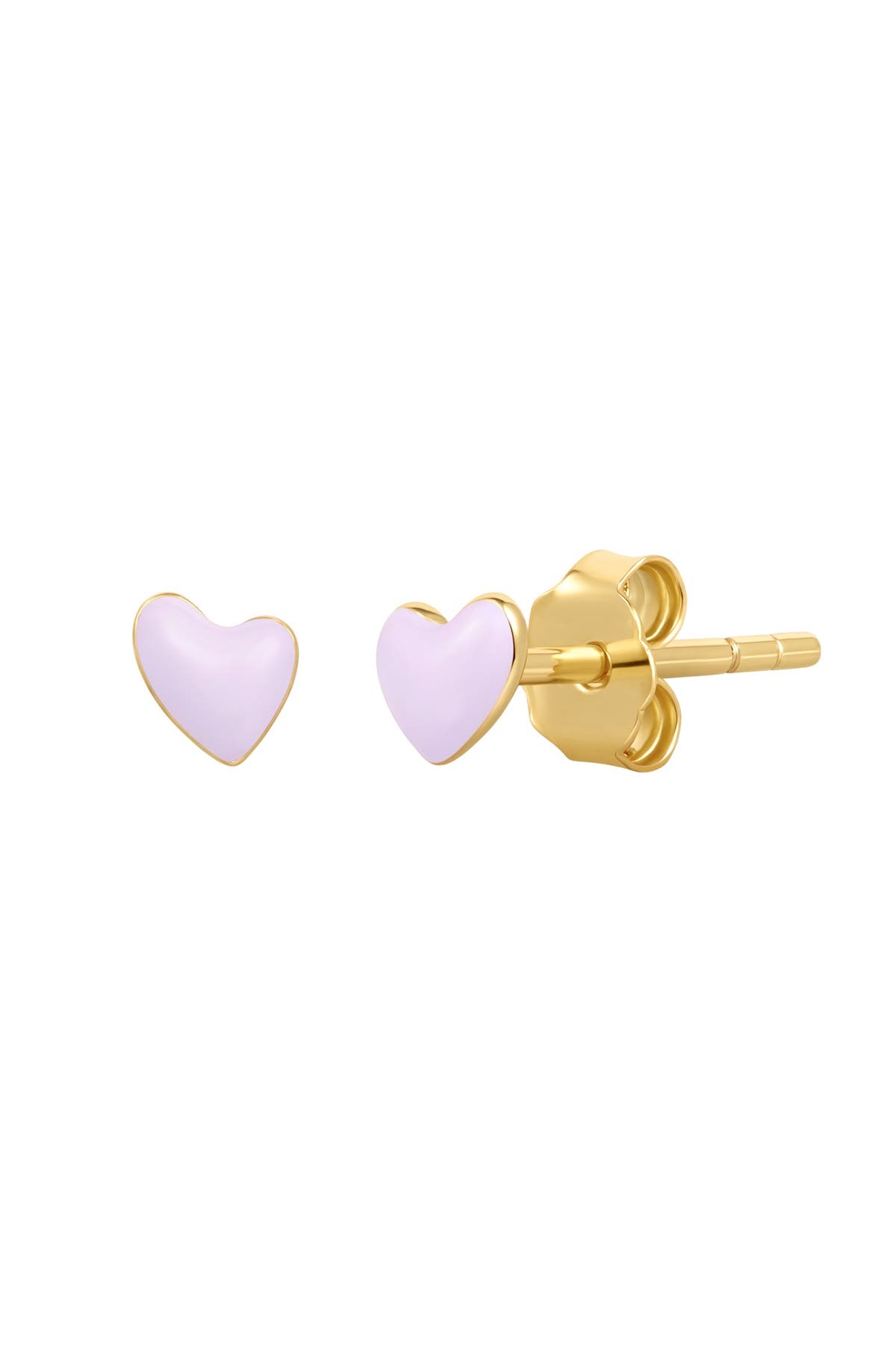 GLANZSTÜCKE MÜNCHEN Ohrringe Ohrstecker Sterling Silber gelbgold Emaille violett OneColor, Bild 1