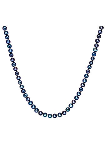 LULU & JANE Kette Süßwasser-Zuchtperle blau
