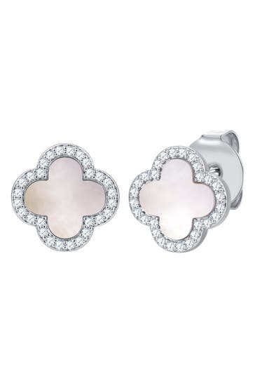 LULU & JANE Ohrringe Messing silber