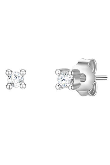 LULU & JANE Ohrringe Messing silber