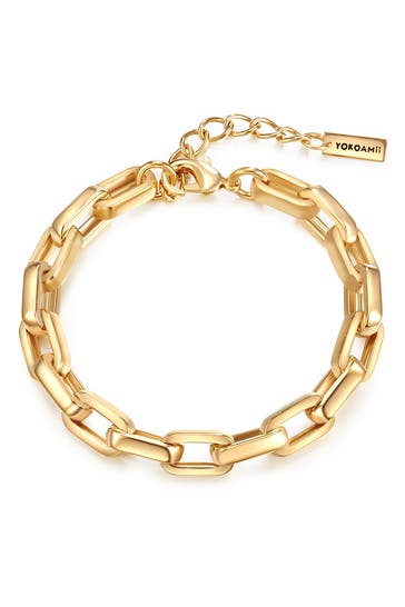 YOKOAMII Armband Metall-Legierung gelbgold