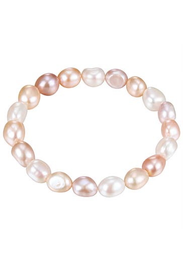 VALERO PEARLS Armband Süßwasser-Zuchtperle multicolor