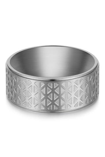 TRUE REBELS Ring Edelstahl gunmetal