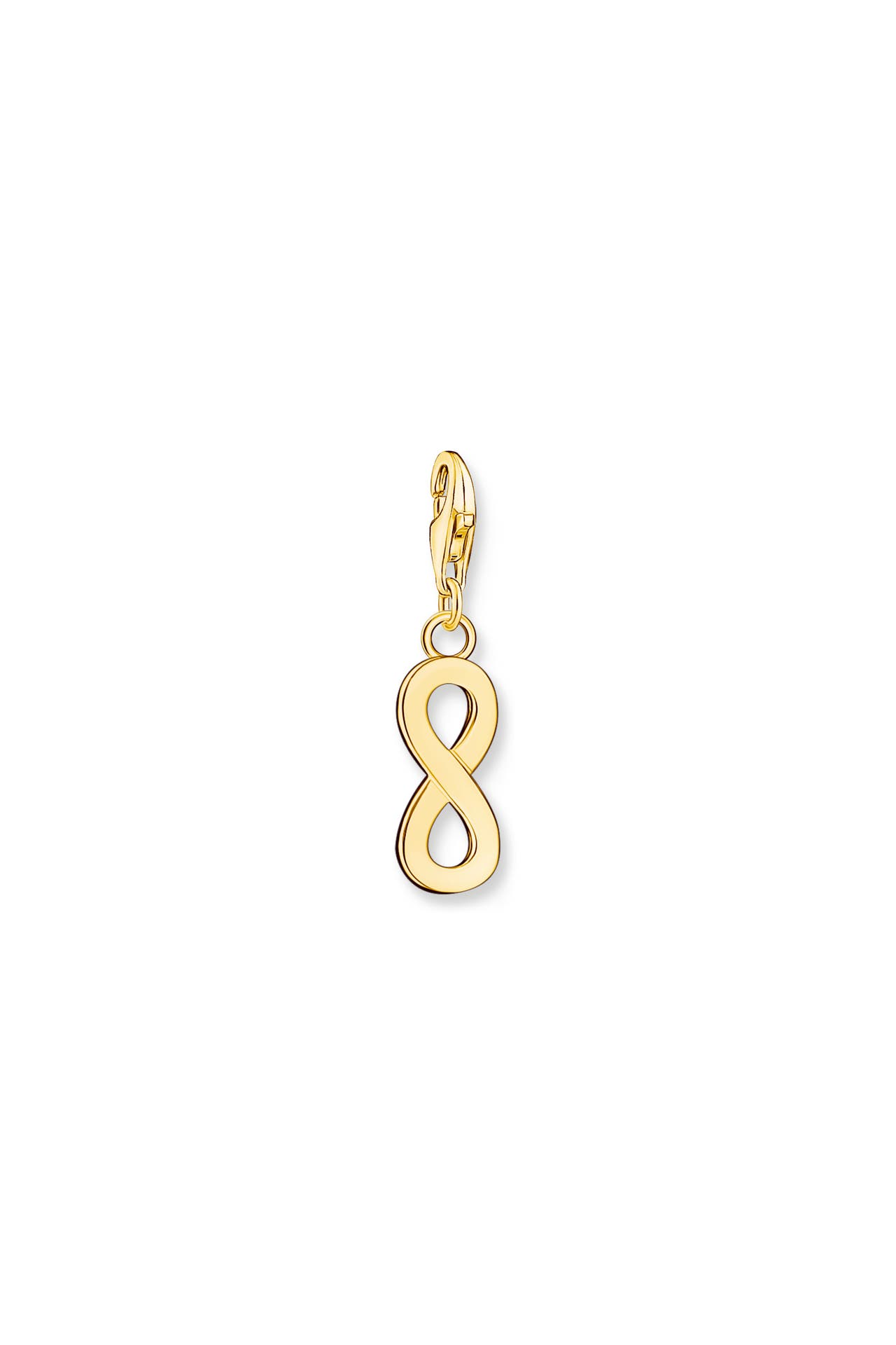 THOMAS SABO Charm-Anhänger Unendlichkeitszeichen vergoldet 925 Sterlingsilber, 750 Gelbgold Vergoldung, Bild 1