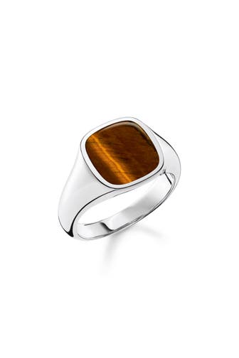 THOMAS SABO Ring 925 Sterlingsilber silber-braun