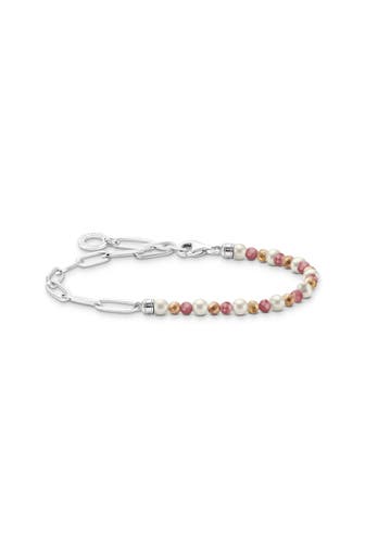 THOMAS SABO Armband 925 Sterlingsilber silberfarben,weiß,pink,natur