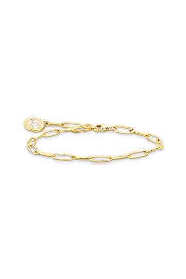 THOMAS SABO Armband 750 Gelbgold Vergoldung, 925 Sterlingsilber, Kaltemail gelbgoldfarben,silberfarben,weiß