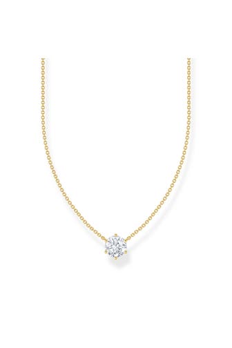 THOMAS SABO Kette 925 Sterlingsilber, 750 Gelbgold Vergoldung gold