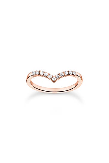 THOMAS SABO Ring 925 Sterlingsilber, 750 Roségold Vergoldung roségold