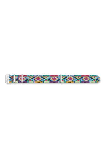 THOMAS SABO - Armband Textil; Edelstahl pink,blau,grün,rot,schwarz