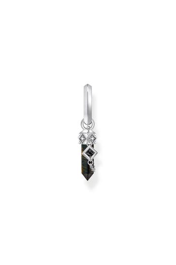 THOMAS SABO Ohrringe 925 Sterlingsilber, geschwärzt silberfarben,schwarz,blau