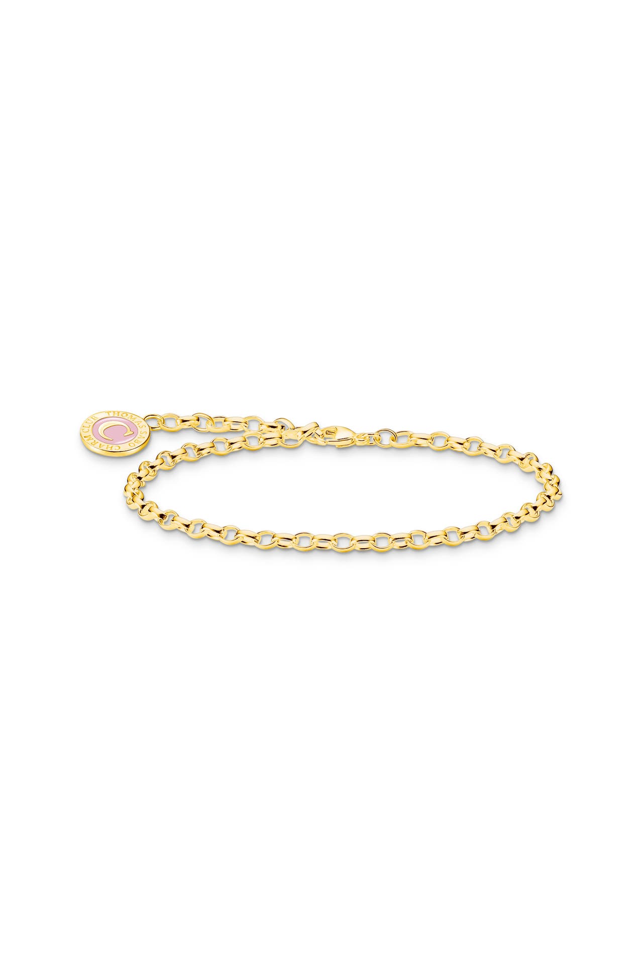 THOMAS SABO Armband 750 Gelbgold Vergoldung, 925 Sterlingsilber, Kaltemail gelbgoldfarben,silberfarben,pink, Bild 1