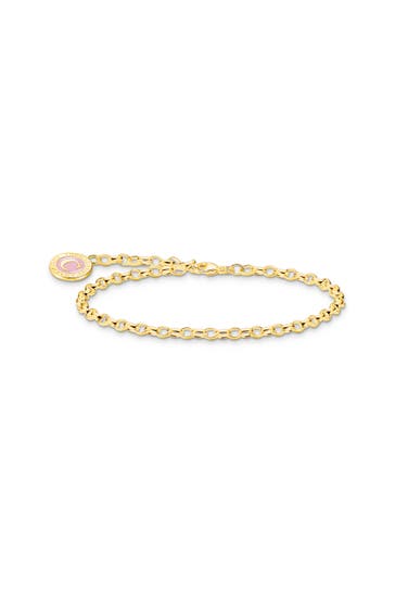 THOMAS SABO Armband 750 Gelbgold Vergoldung, 925 Sterlingsilber, Kaltemail gelbgoldfarben,silberfarben,pink
