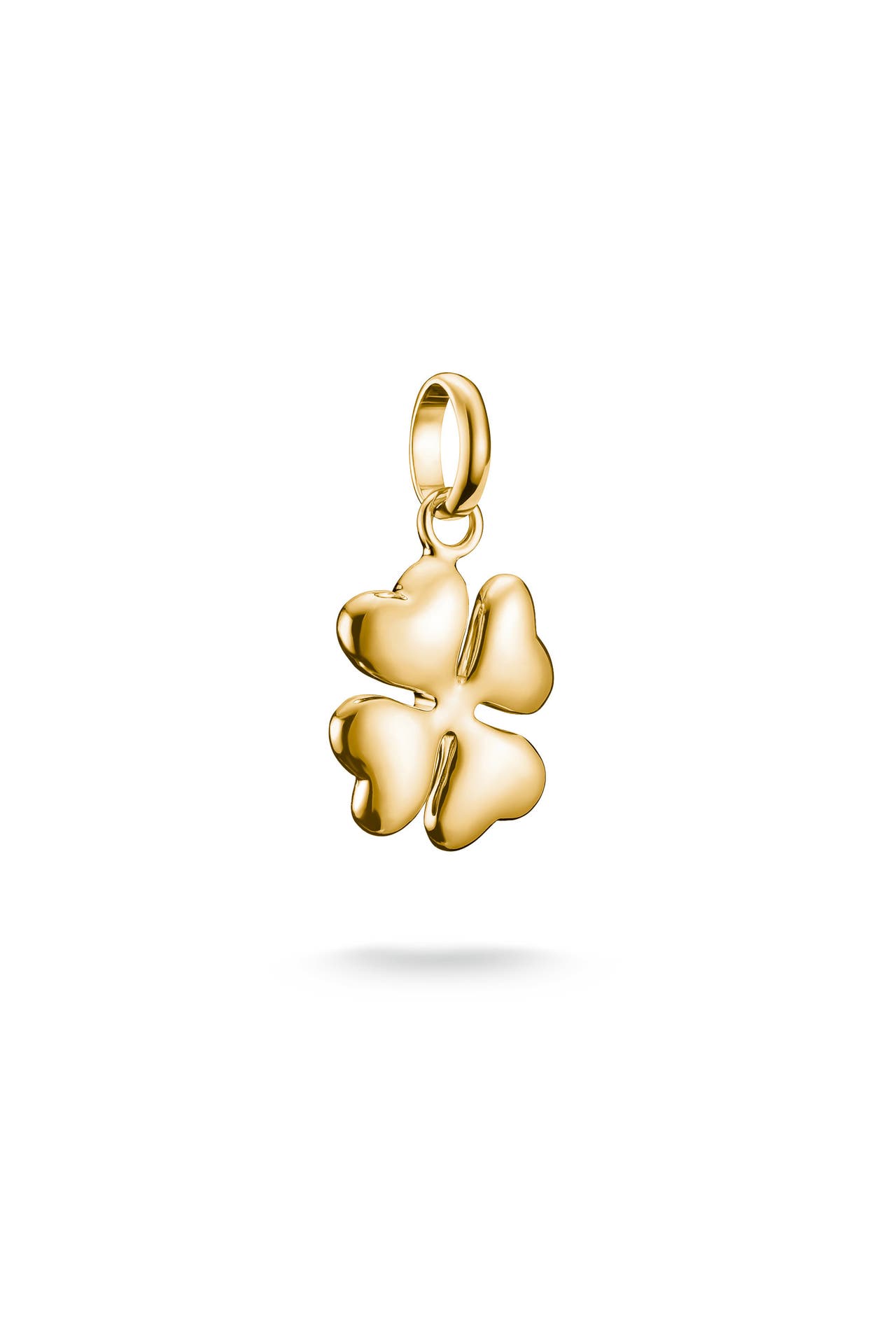 THOMAS SABO Charm-Anhänger Glücksklee in 3D Connect vergoldet 18k Vergoldung, Recyceltes 925 Silber, Bild 1