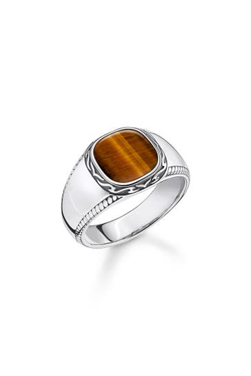 THOMAS SABO Ring 925 Sterlingsilber, geschwärzt silber-braun