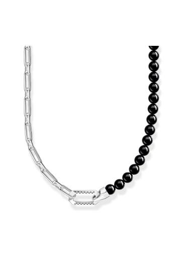 THOMAS SABO Kette 925 Sterlingsilber, geschwärzt silber-schwarz