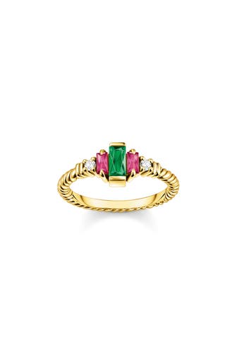THOMAS SABO Ring 925 Sterlingsilber, 750 Gelbgold Vergoldung gold