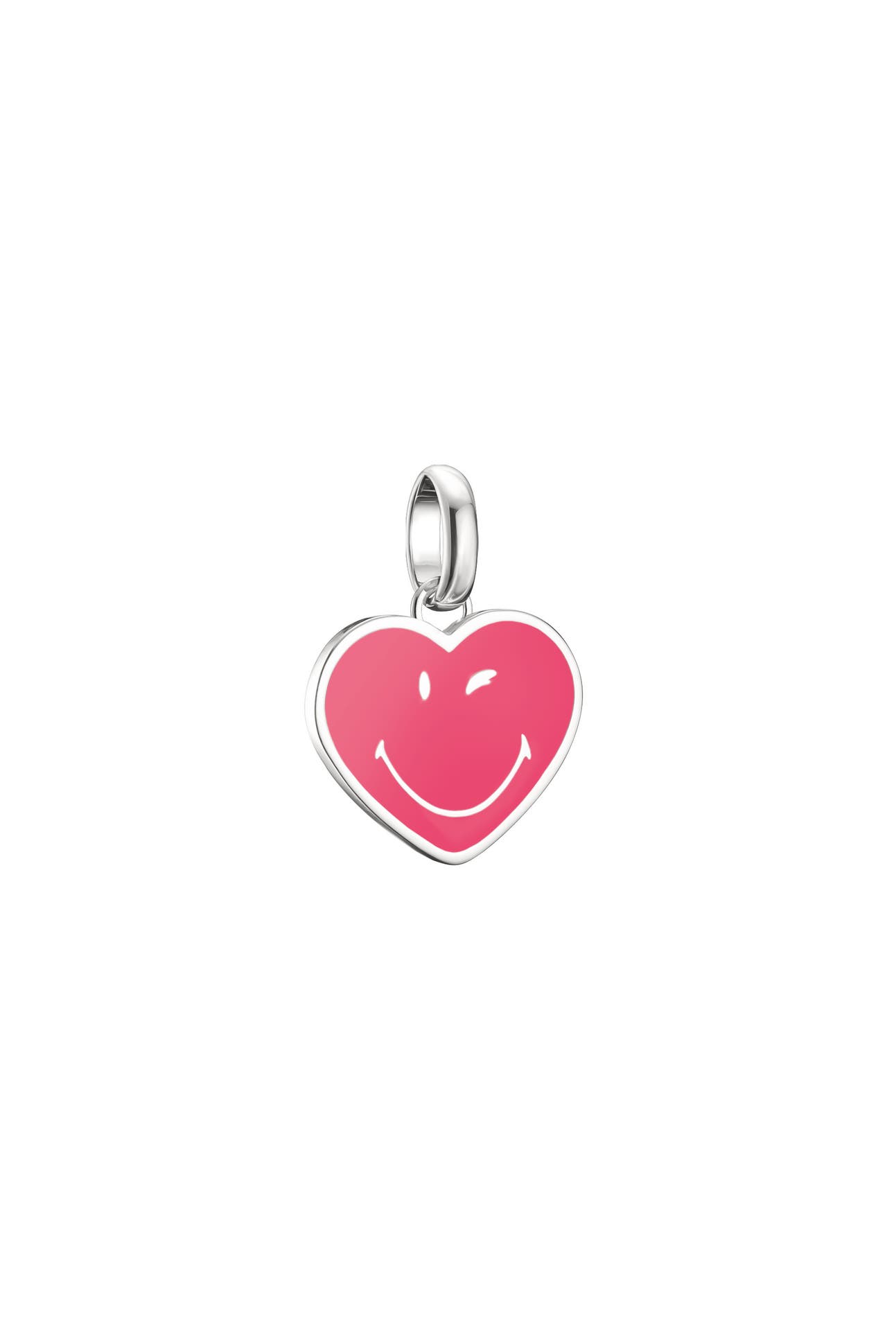 THOMAS SABO SMILEYWORLD® Heart Charm-Anhänger Connect Silber Recyceltes 925 Silber, geschw., Kaltemail, Bild 1