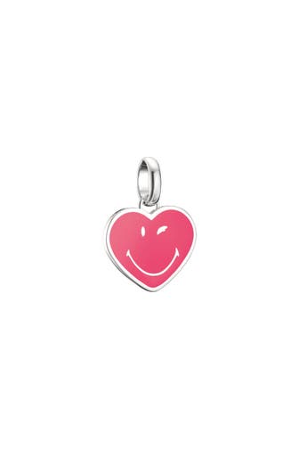THOMAS SABO SMILEYWORLD® Heart Charm-Anhänger Connect Silber Recyceltes 925 Silber, geschw., Kaltemail