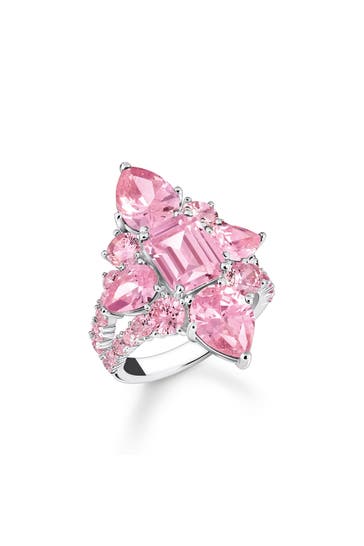 THOMAS SABO Ring 925 Sterlingsilber silber-pink