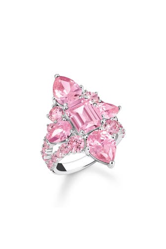 THOMAS SABO Ring 925 Sterlingsilber silber-pink