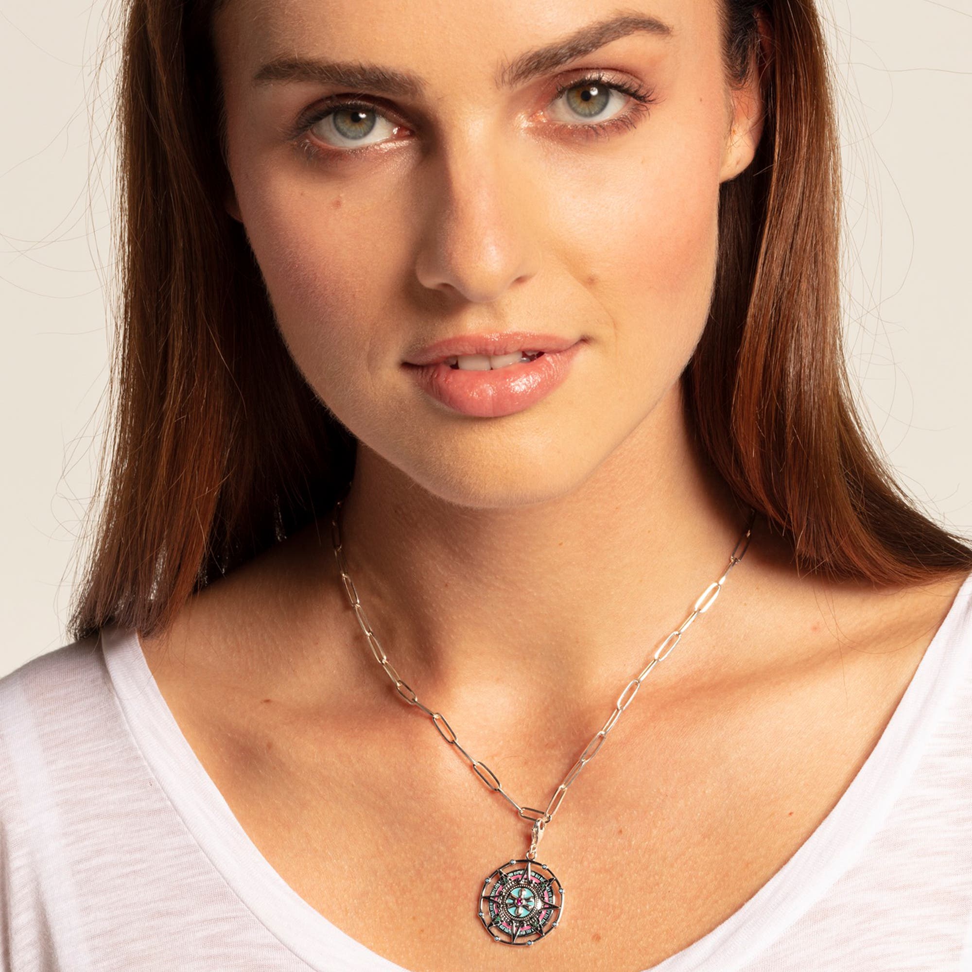 Charm-Anhänger Maya Kalender 925er Sterlingsilber, geschwärzt - THOMAS 