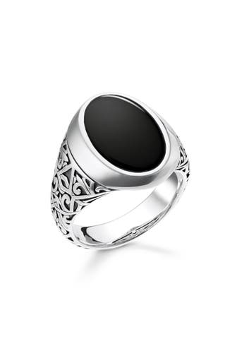 THOMAS SABO Ring 925 Sterlingsilber, geschwärzt silber-schwarz