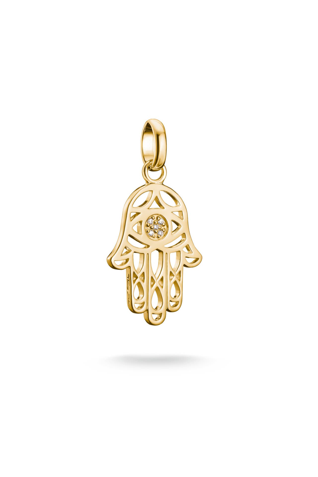 THOMAS SABO Charm-Anhänger Hamsa Connect vergoldet 18k Vergoldung, Recyceltes 925 Silber, Bild 1
