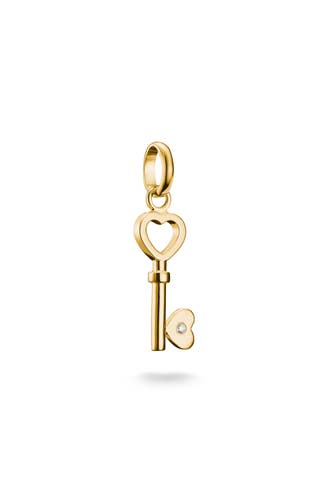 THOMAS SABO Charm-Anhänger Liebesschlüssel Connect vergoldet 18k Vergoldung, Recyceltes 925 Silber