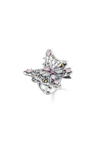 THOMAS SABO Ring Schmetterling silber 925 Sterlingsilber, geschwärzt