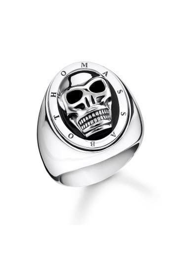 THOMAS SABO Ring 925er Sterlingsilber, geschwärzt silber-schwarz