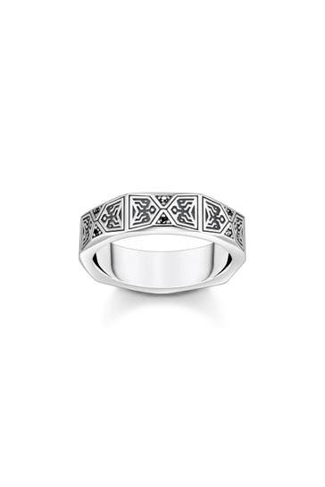 THOMAS SABO Ring 925 Sterlingsilber, geschwärzt silber-schwarz