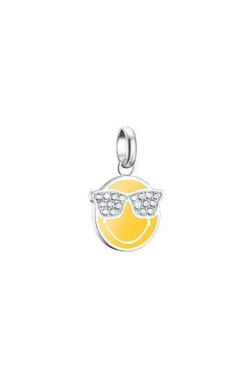 THOMAS SABO SMILEYWORLD® Sunglasses Charm-Anhänger Connect Silber Recyceltes 925 Silber, geschw., Kaltemail