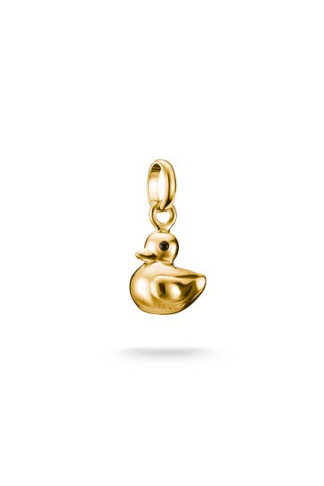 THOMAS SABO Charm-Anhänger Ente Connect vergoldet 18k Vergoldung, Recyceltes 925 Silber, Kaltemail
