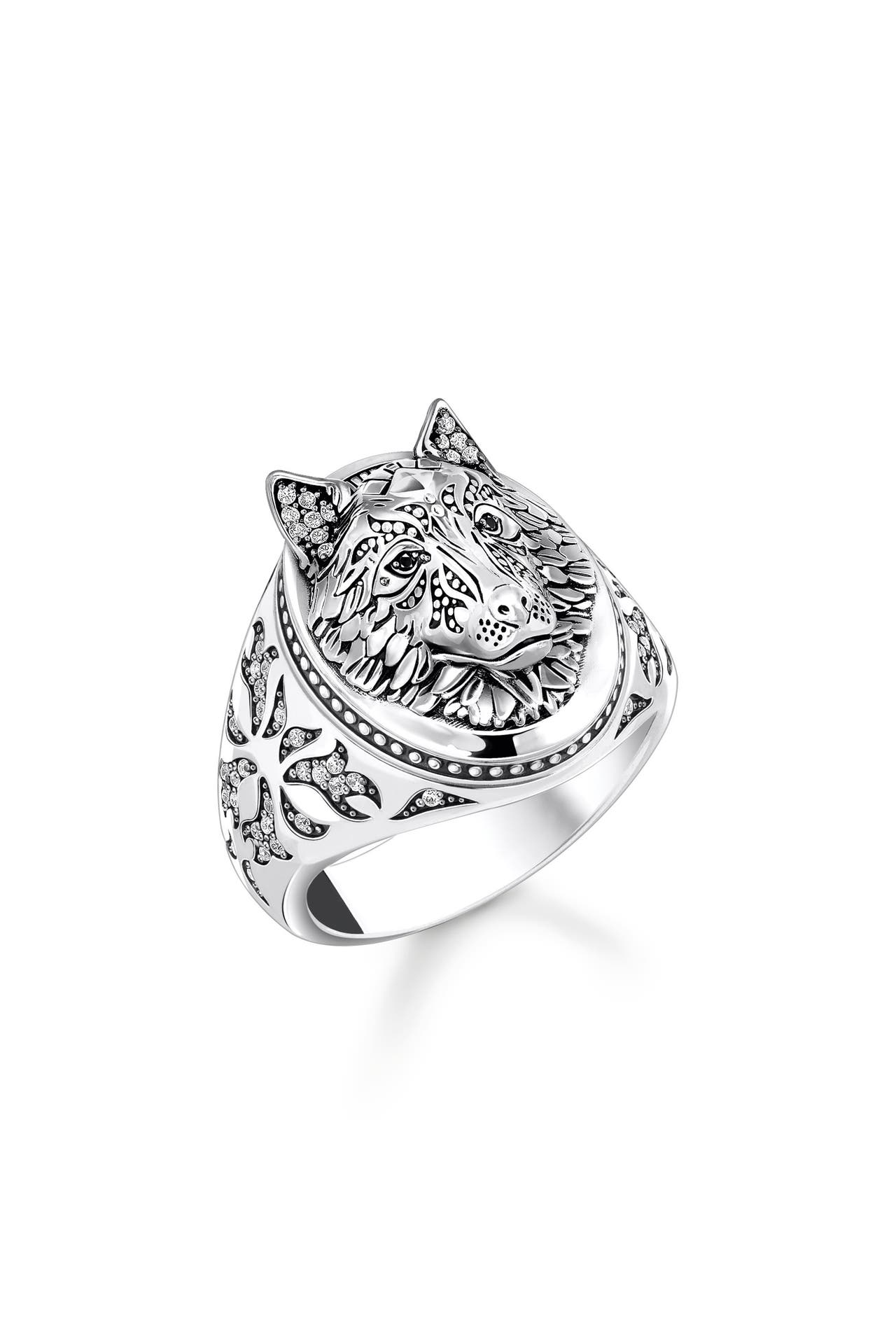 THOMAS SABO Ring 925 Sterlingsilber, geschwärzt silberfarben,weiß,schwarz, Bild 1