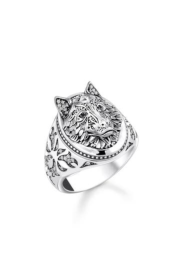 THOMAS SABO - Ring 925 Sterlingsilber, geschwärzt silberfarben,weiß,schwarz