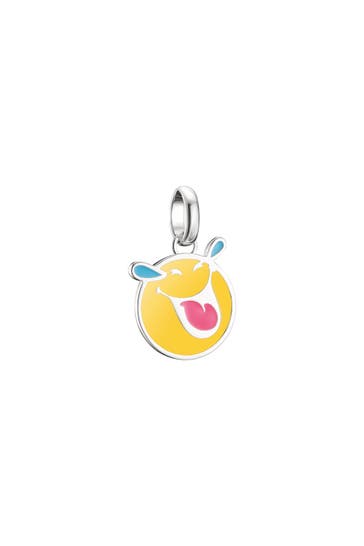 THOMAS SABO SMILEYWORLD® Laughing Charm-Anhänger Connect Silber Recyceltes 925 Silber, geschw., Kaltemail