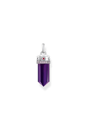 THOMAS SABO Kettenanhänger mit facettierten imitierten Amethyst Silber geschwärzt 925 Sterlingsilber, geschwärzt