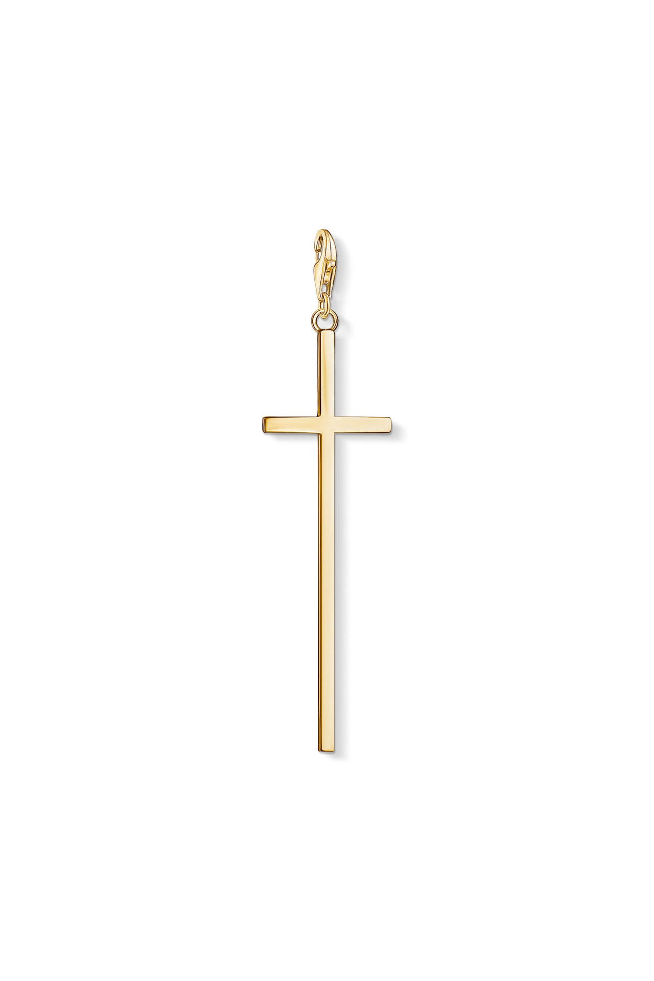 THOMAS SABO Charm-Anhänger goldenes Kreuz 925er Sterlingsilber; 750er Gelbgold Vergoldung, Bild 1