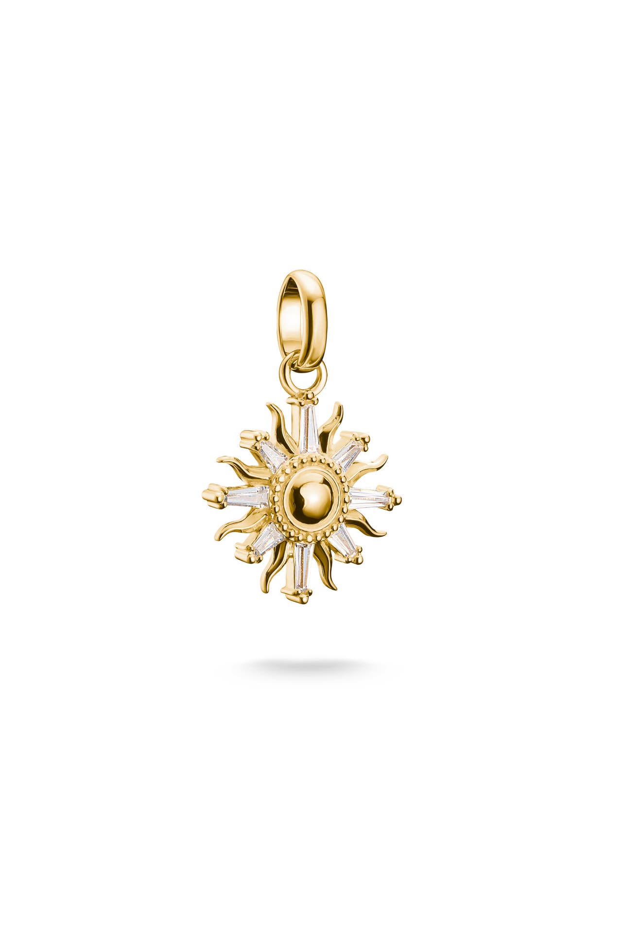 THOMAS SABO Charm-Anhänger Sonne mit Steinen Connect vergoldet 18k Vergoldung, Recyceltes 925 Silber, Bild 1