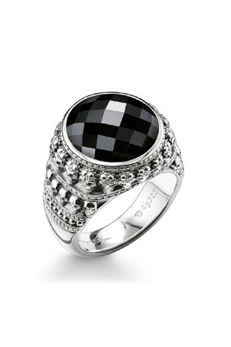 THOMAS SABO Ring 925er Sterlingsilber, geschwärzt silber-schwarz