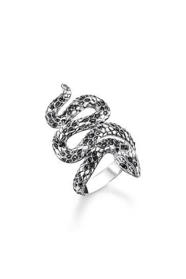 THOMAS SABO Ring 925 Sterlingsilber, geschwärzt silber-schwarz