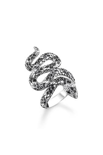 THOMAS SABO Ring 925 Sterlingsilber, geschwärzt silber-schwarz