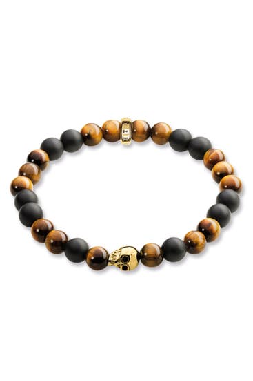 THOMAS SABO - Armband 925er Sterlingsilber; 750er Gelbgold Vergoldung gelbgoldfarben,braun