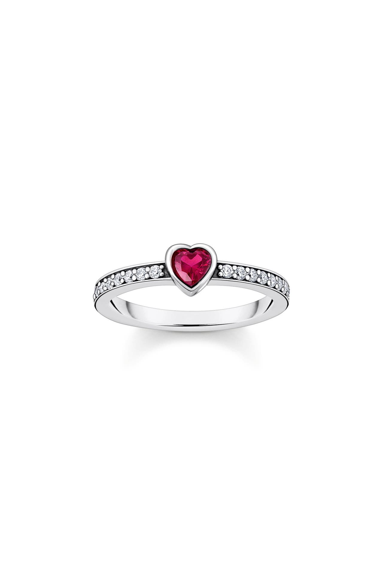 THOMAS SABO Ring 925 Sterlingsilber, geschwärzt silberfarben,weiß,rot, Bild 1