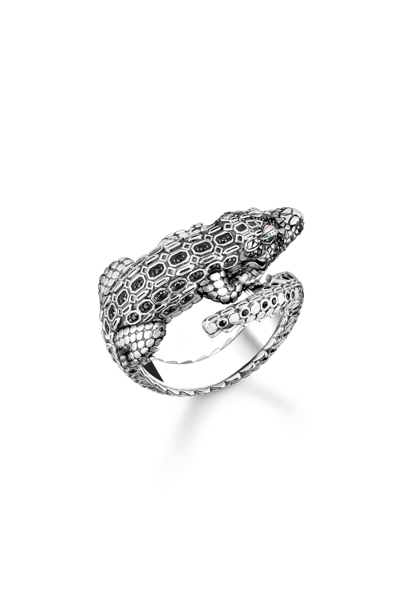 THOMAS SABO Ring 925 Sterlingsilber, geschwärzt silberfarben,grün,schwarz, Bild 1