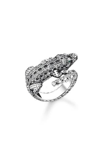 THOMAS SABO Ring 925 Sterlingsilber, geschwärzt silberfarben,grün,schwarz
